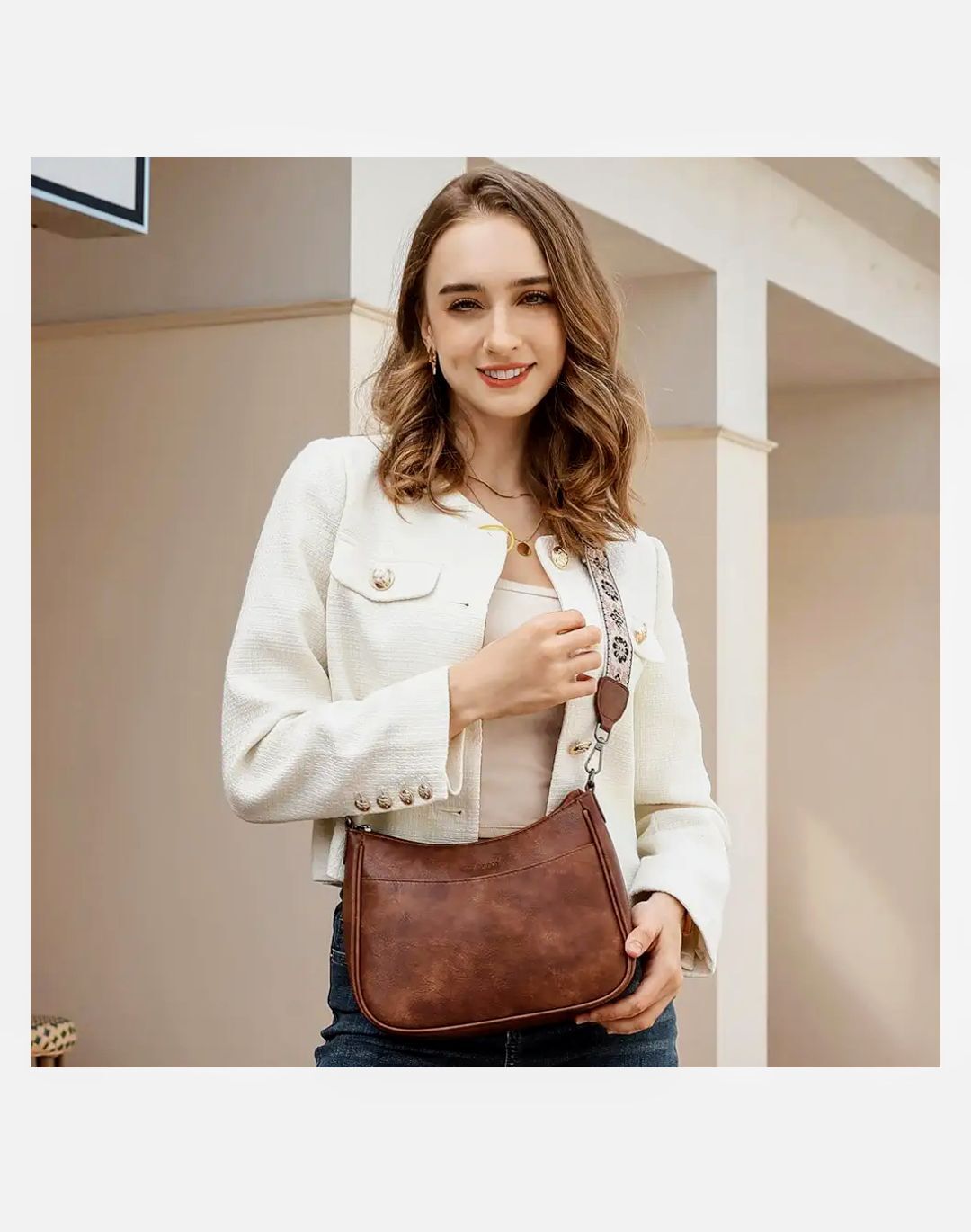 Poorak Sling Bag for Girls and Women, Simple Shoulder Bag for Daily Use, Office, College and Travel