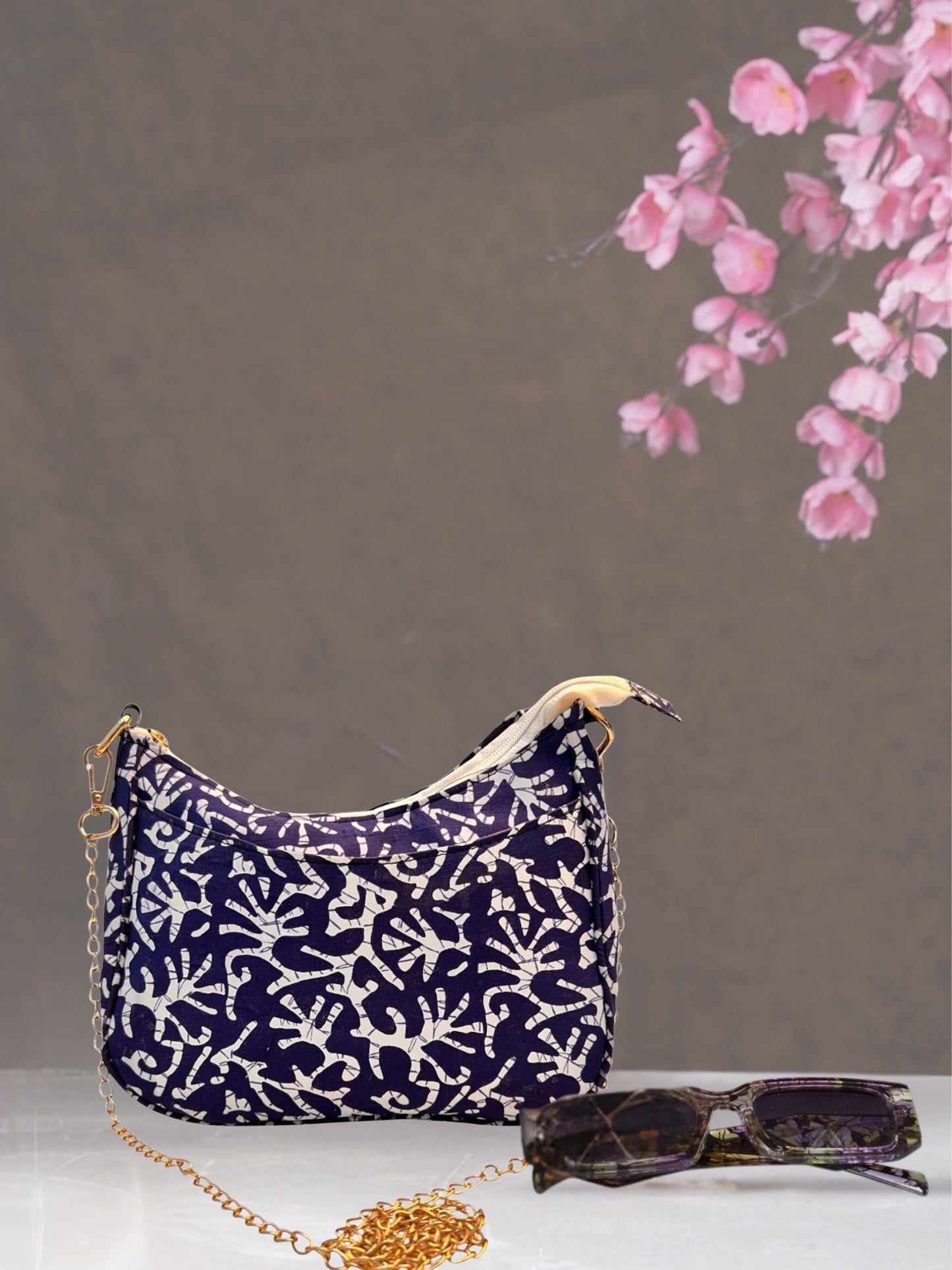 Poorak Women Sling Bag Printed Cotton Bag for Girls & Women