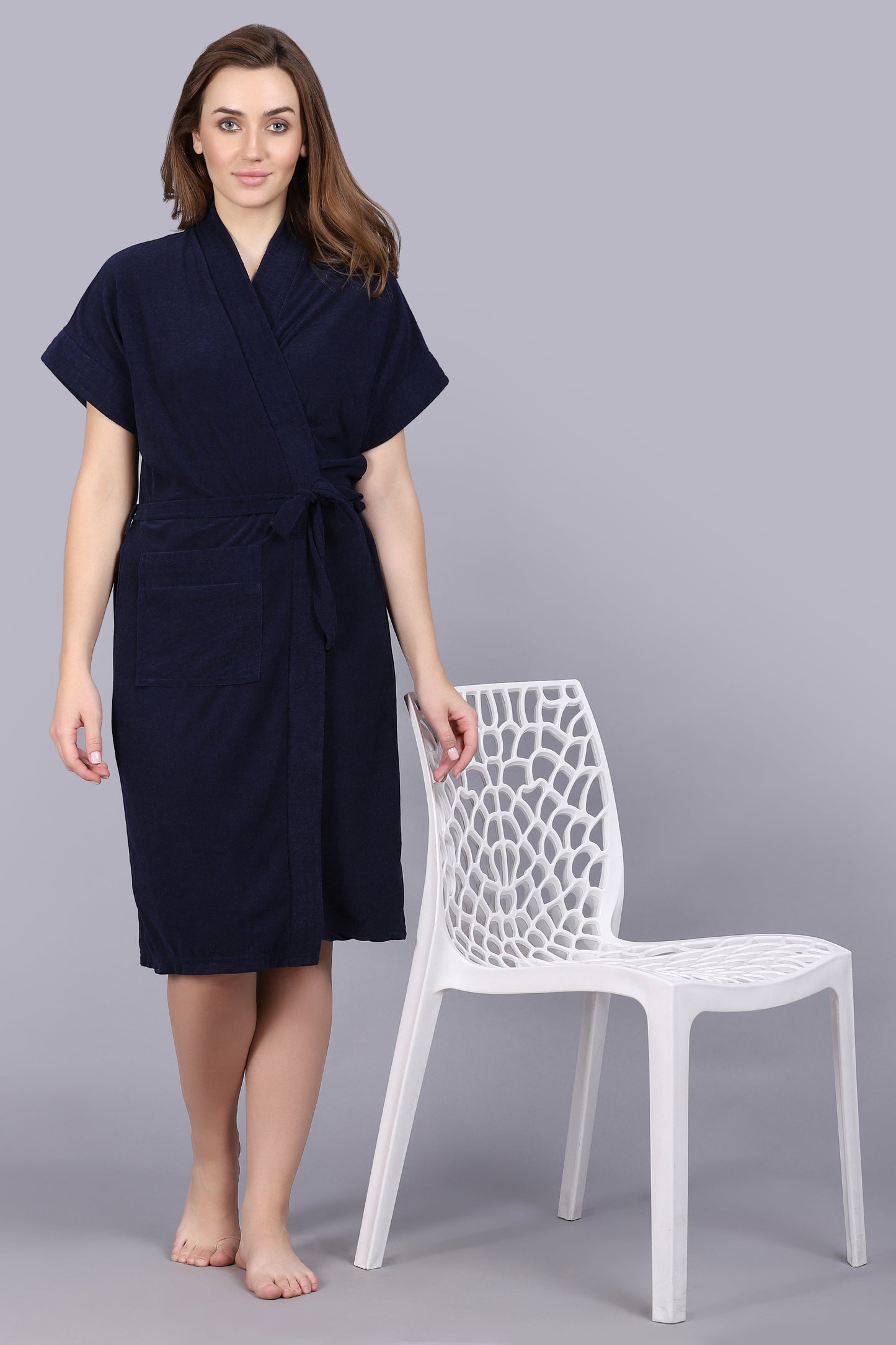 Terry Free Size Women Bathrobe