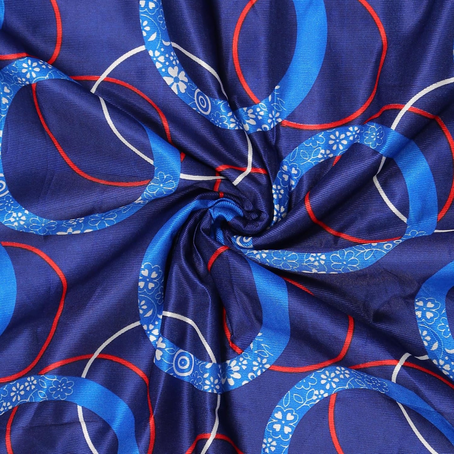 🎁 Poorak 1 Pieces Geometric Blue Panel Eyelet Polyester Window Curtains 5 Feet (100% off)