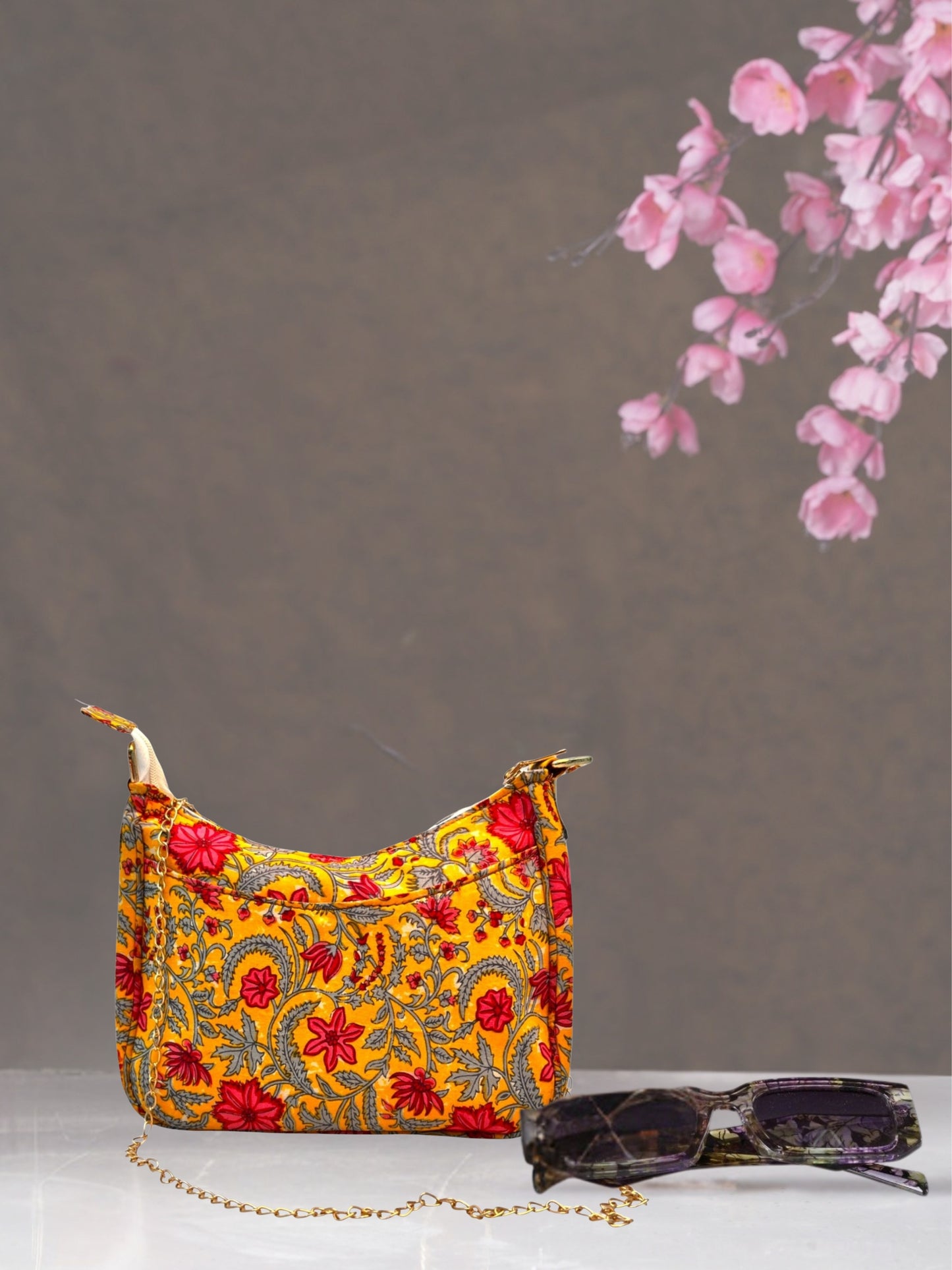 Poorak Women Sling Bag Printed Cotton Bag for Girls & Women