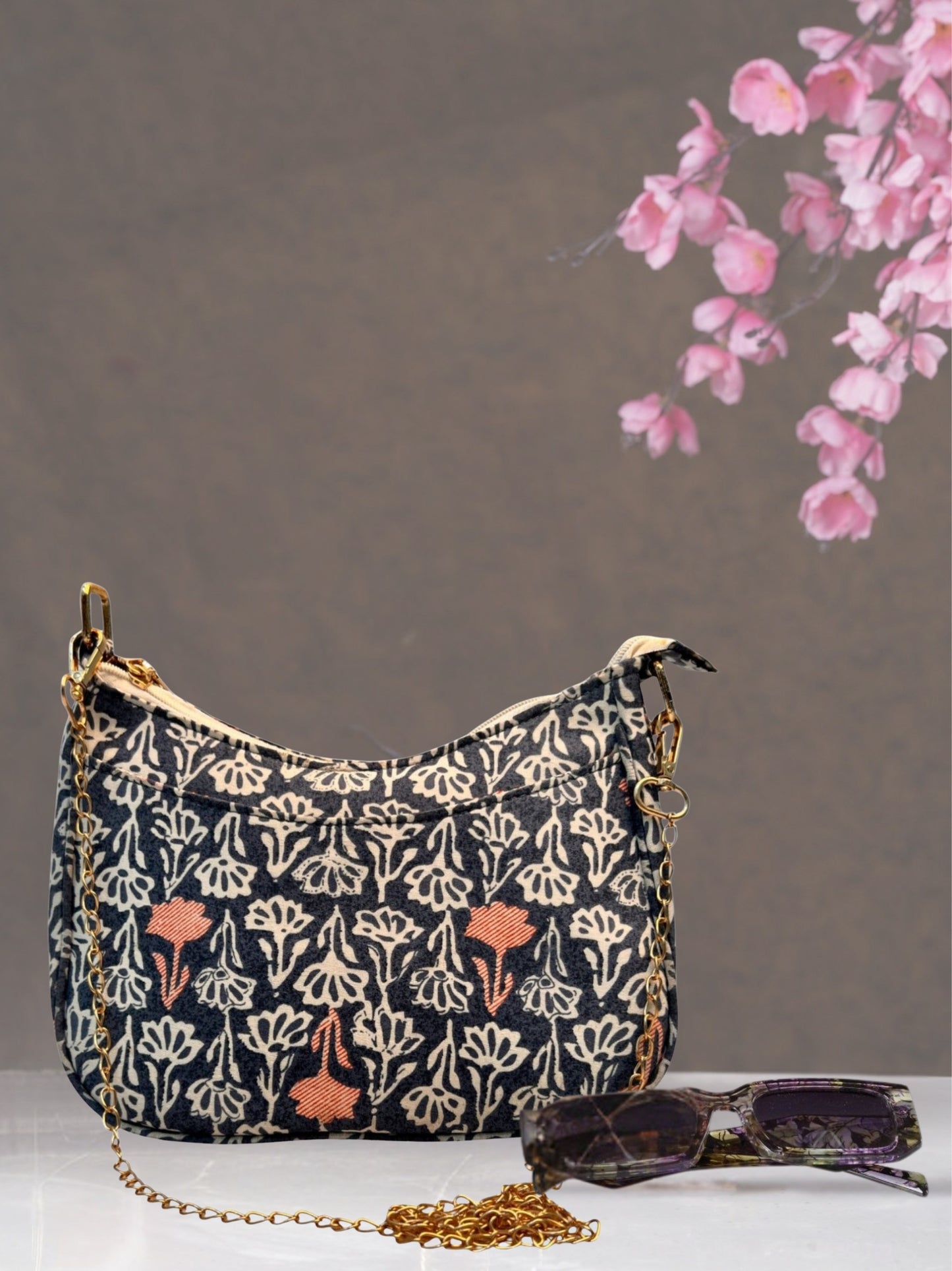 Poorak Women Sling Bag Printed Cotton Bag for Girls & Women