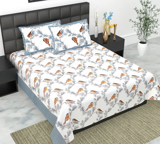 Poorak Jaipur Block Print Double Bedsheet (90x100)