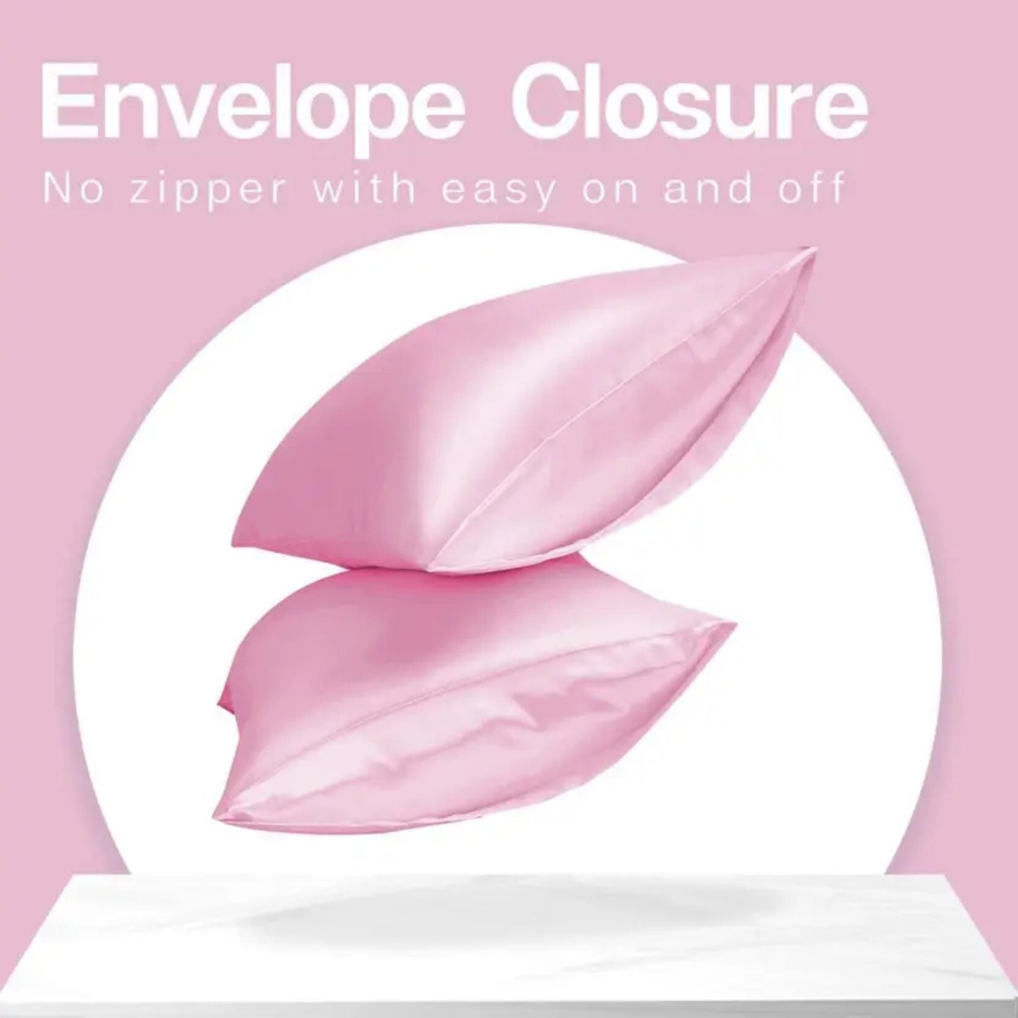 Poorak Elegant Satin Pillowcase – Soft, Shiny, Durable, Skin-Friendly, and Perfect for Bedroom Decor