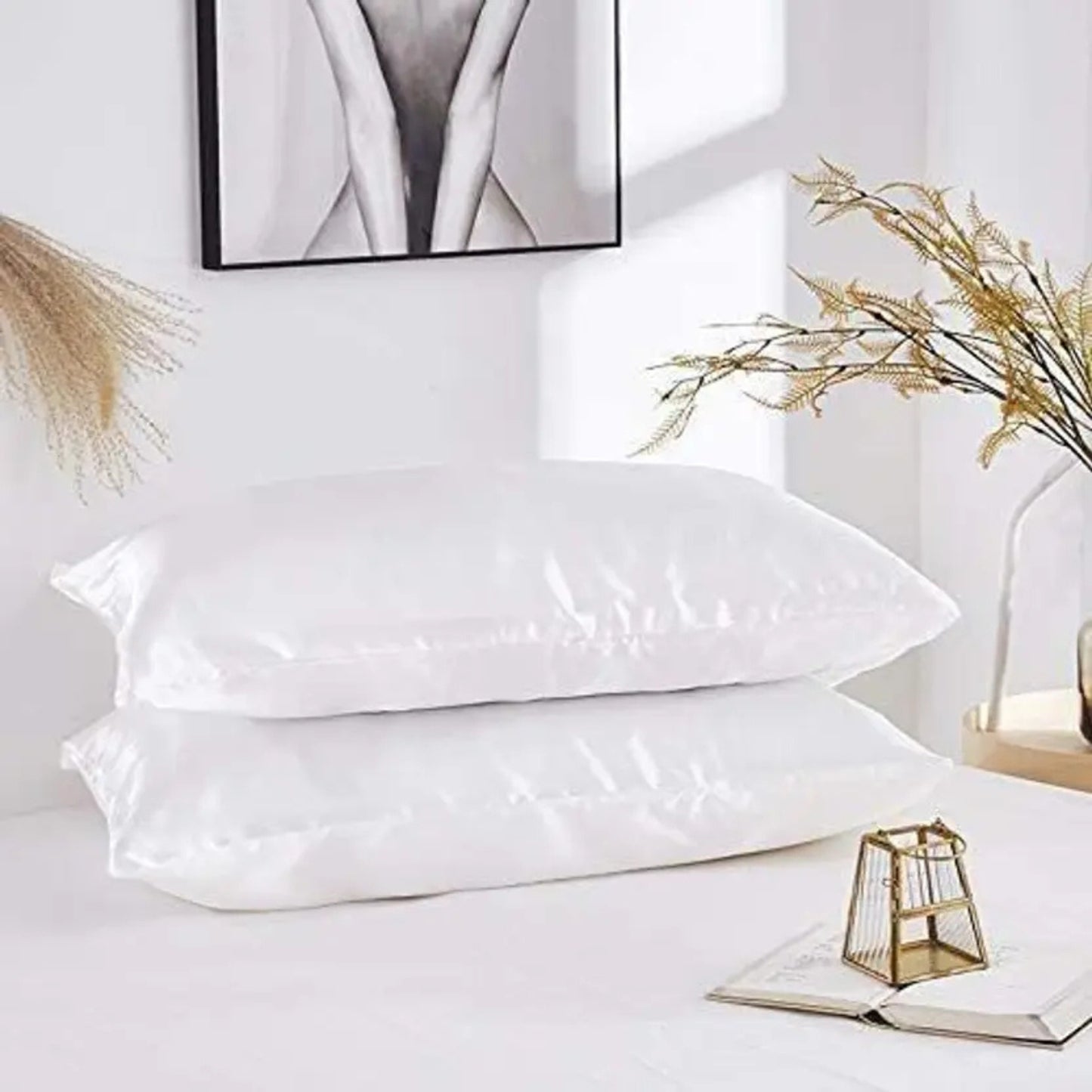 Poorak Elegant Satin Pillowcase – Soft, Shiny, Durable, Skin-Friendly, and Perfect for Bedroom Decor