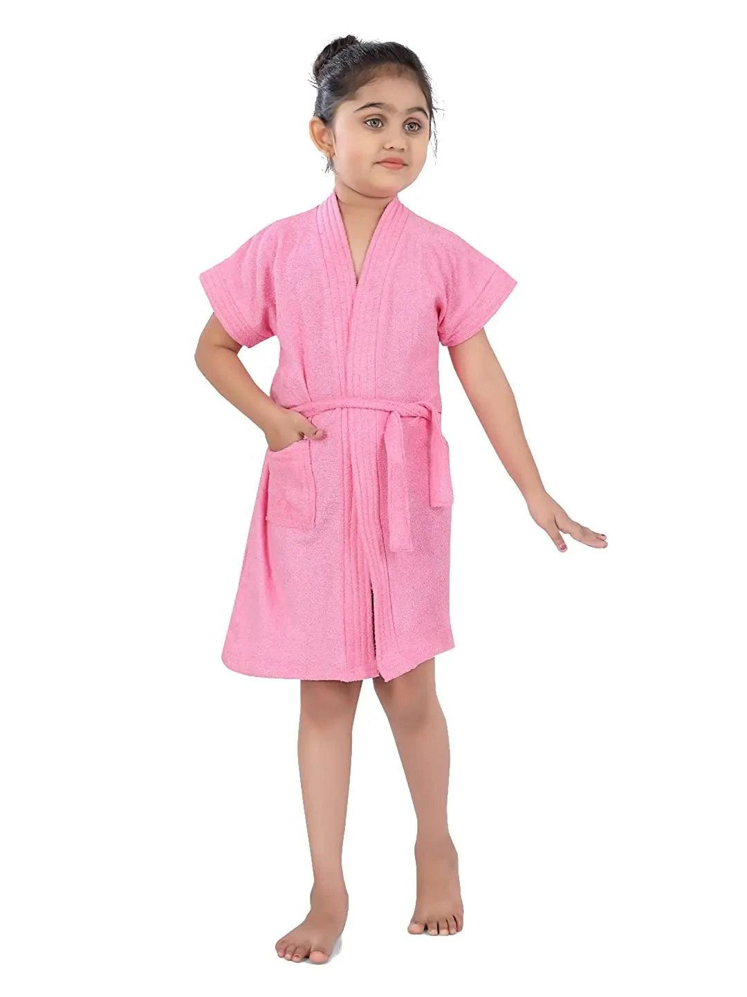 Poorak Terry Free Size Bathorbe Cum Towel Gown 7-8 years - POORAK.IN